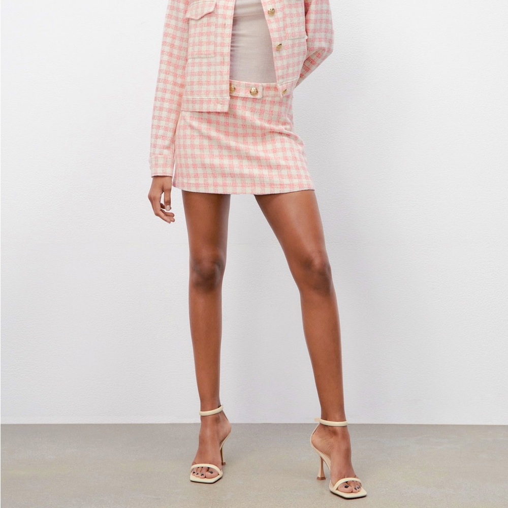 Zara Pink Gingham Skort - BNWT - L